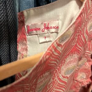 Pink Patterned Dress by Jeannie Johnson